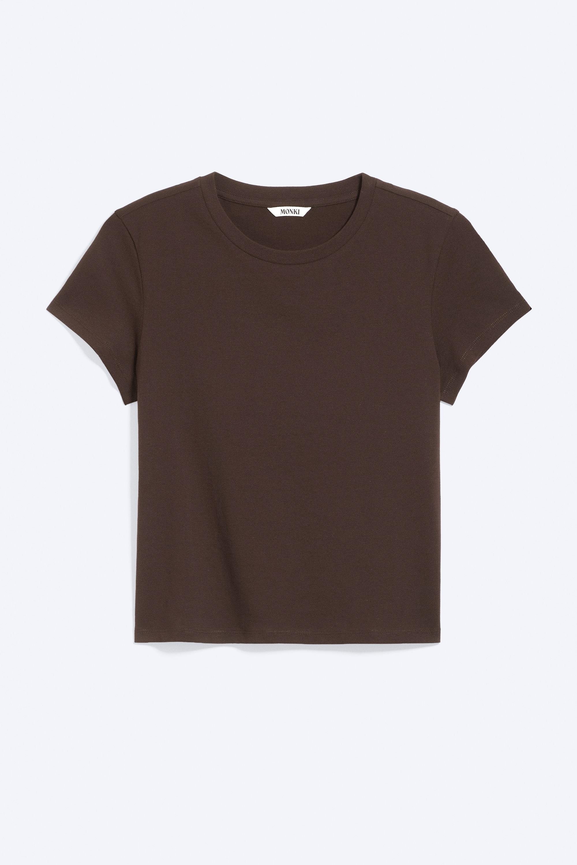 Mini-T-shirt - Regular Fit - Bruin/Gestreept limoengeel/perzikroze/Wit/Grijs gemêleerd/Roze/groen gestreept