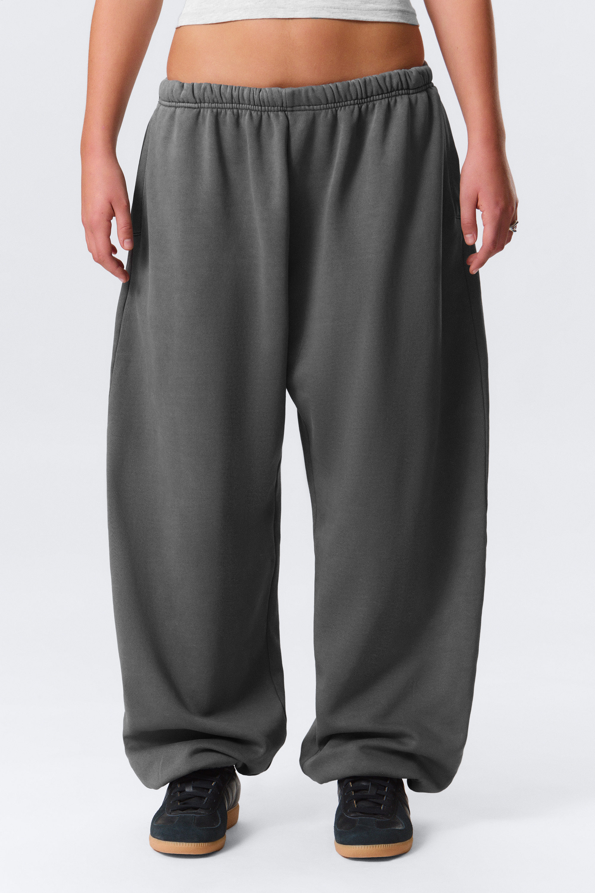 Washed Black - Loose Heavyweight Sweatpants - 2