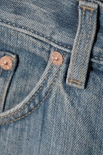 Trove Blue - Medium Blue - Astro Mid Rise Loose Baggy Leg Unisex Jeans - 1