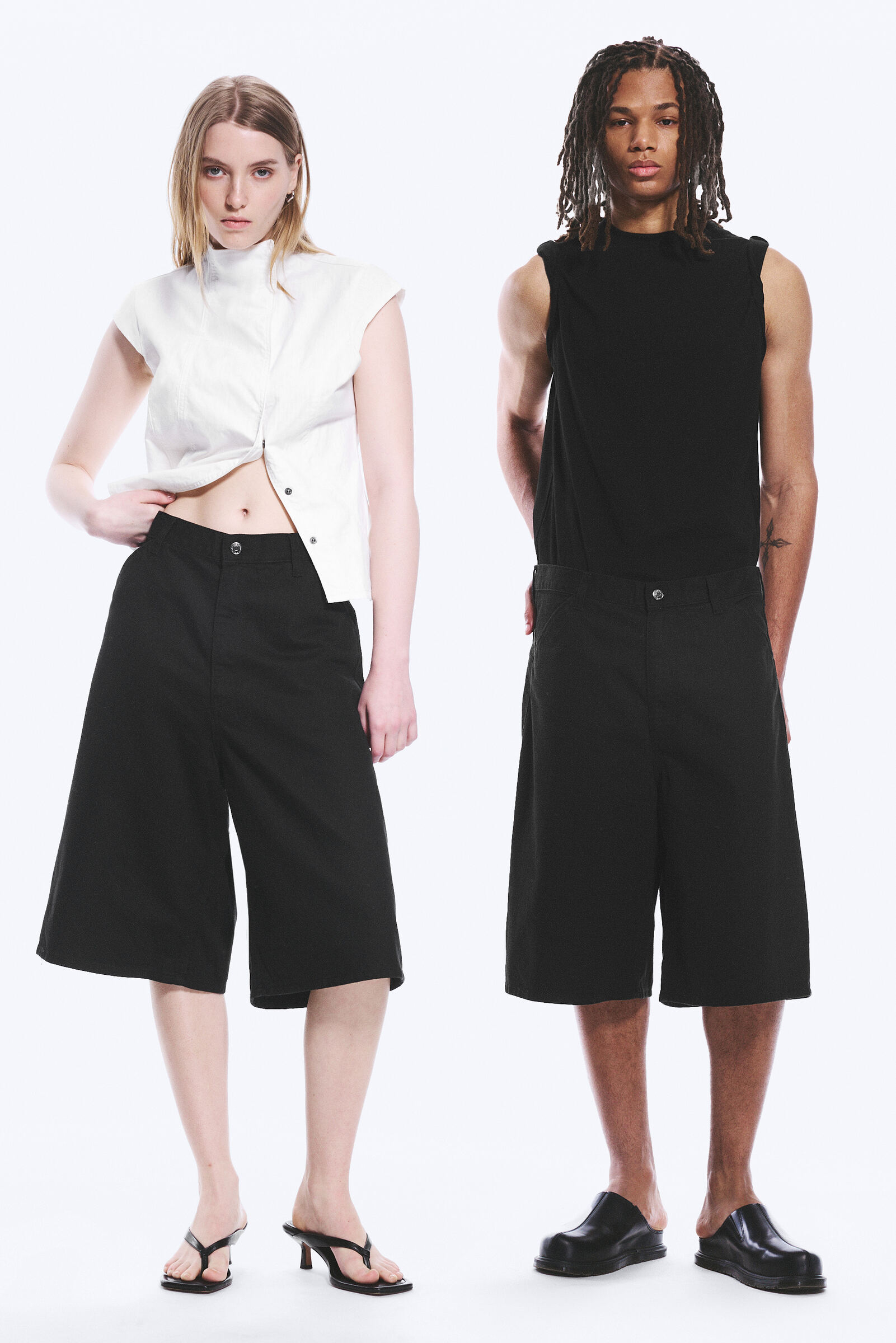 Astro Loose Baggy Linen-Blend Shorts