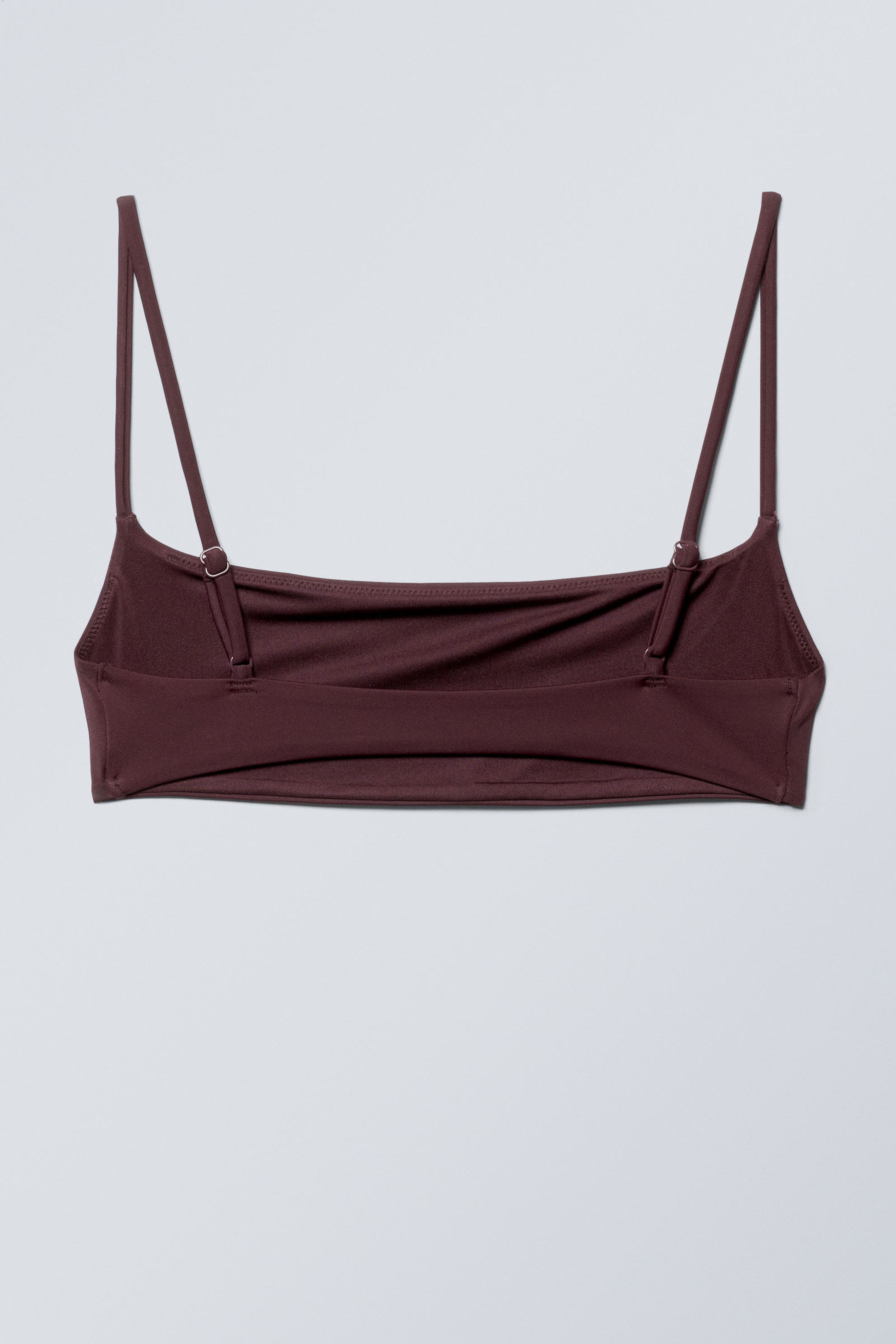 Dark Maroon - Scoop Neck Bikini Top - 2