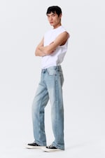 Kimberley Blue - Mittelblau - Meteor Low Rise Relaxed Straight Leg Jeans - 2