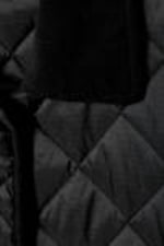 Schwarz - Gesteppte Oversize-Innenjacke - 5
