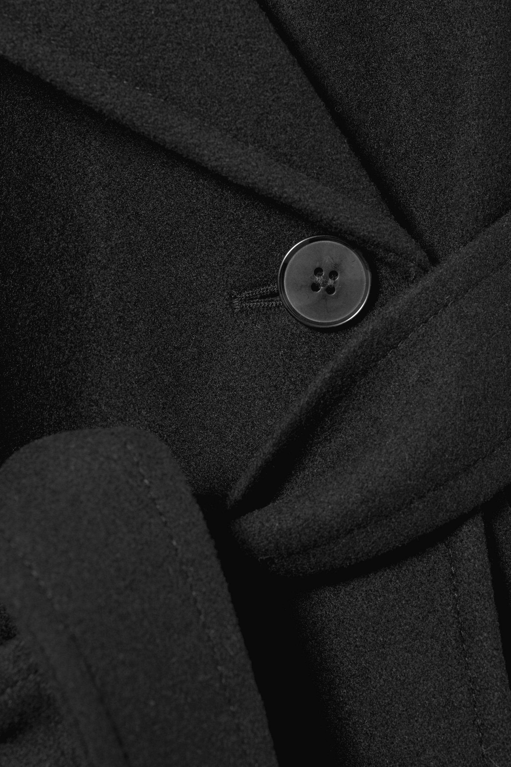 Black - Kia Oversized Wool Blend Coat - 2