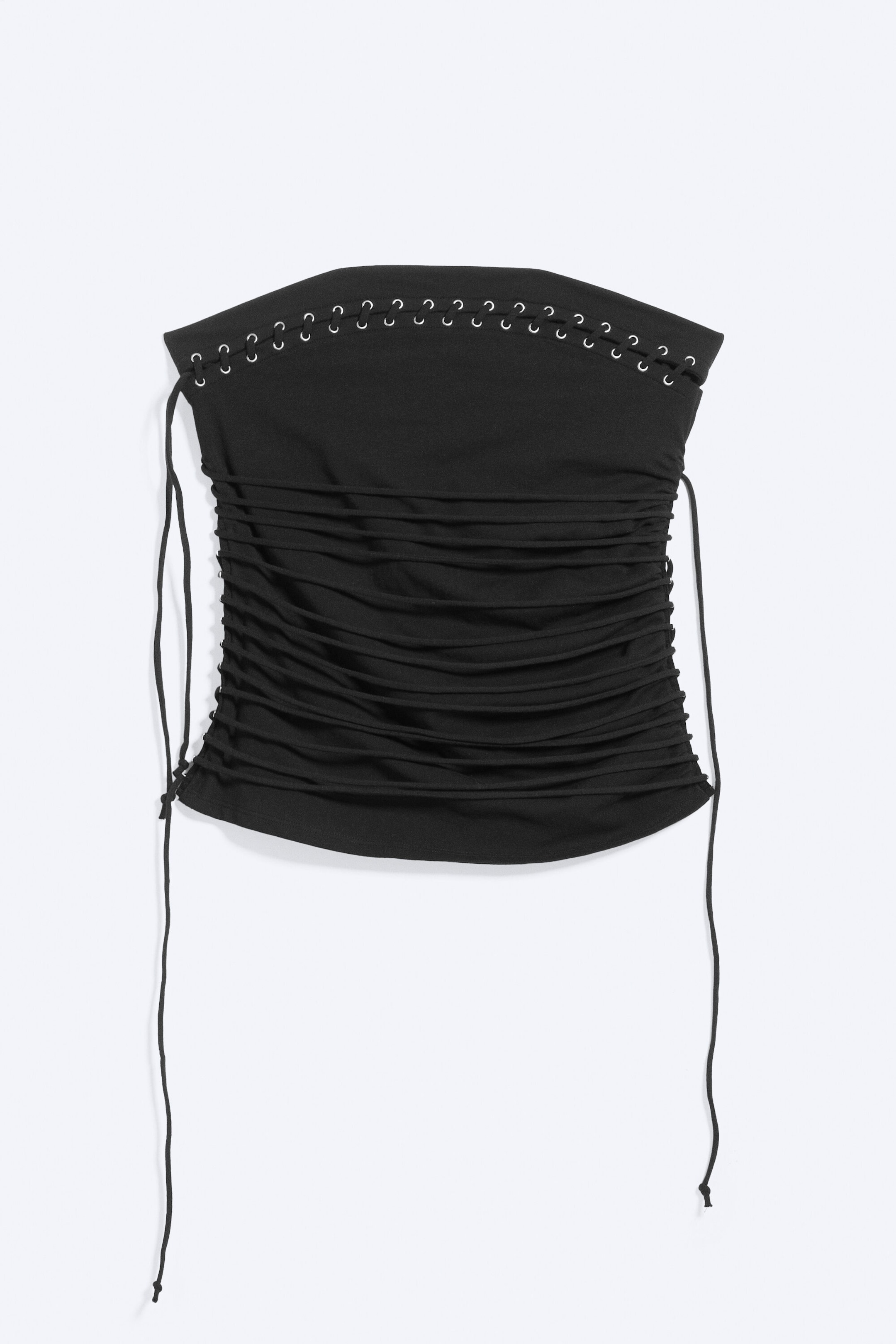 Black - Cross Tie Tube Top - 4