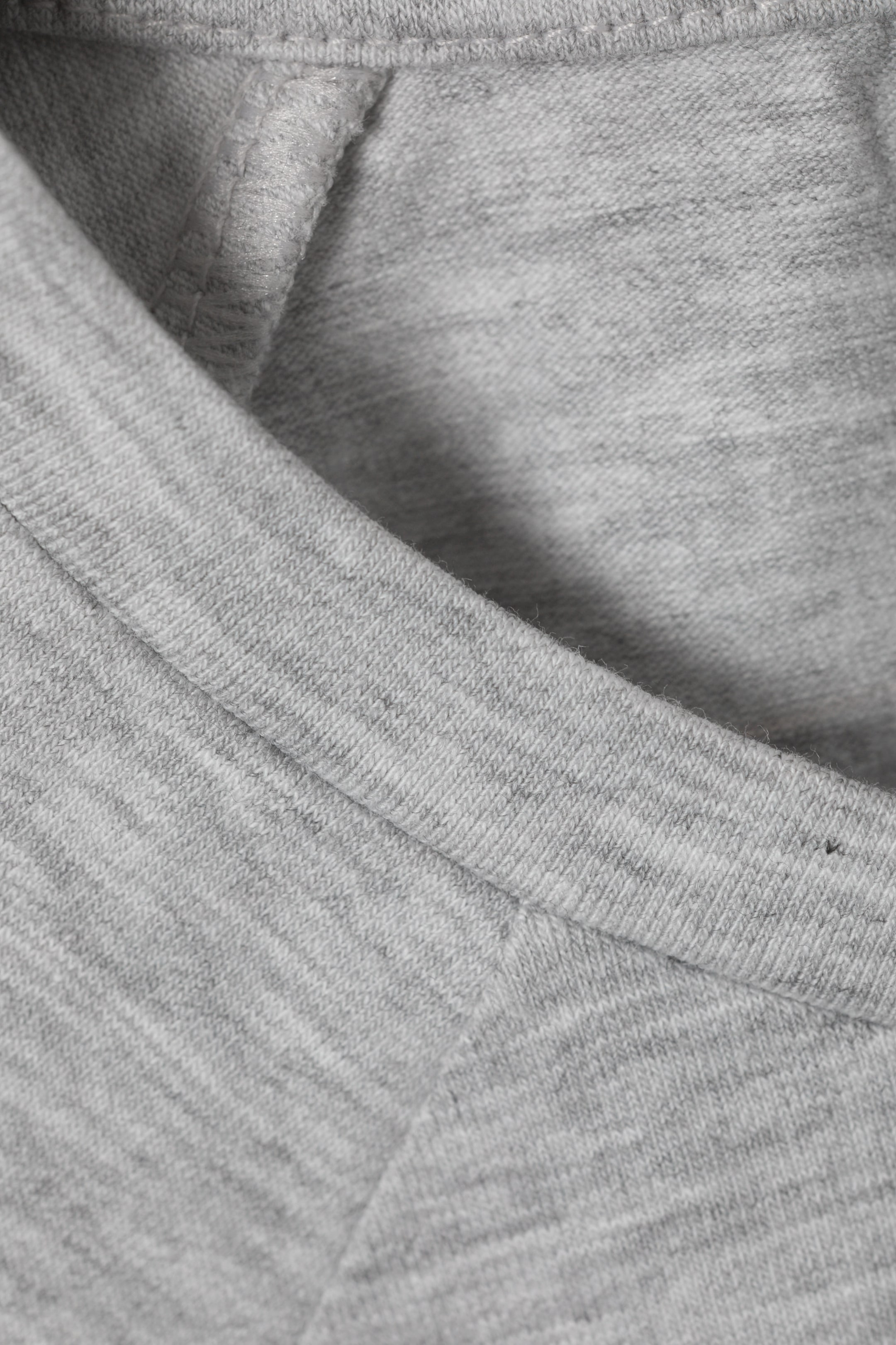 Grey Melange - Short Sleeve Fitted Top - 1