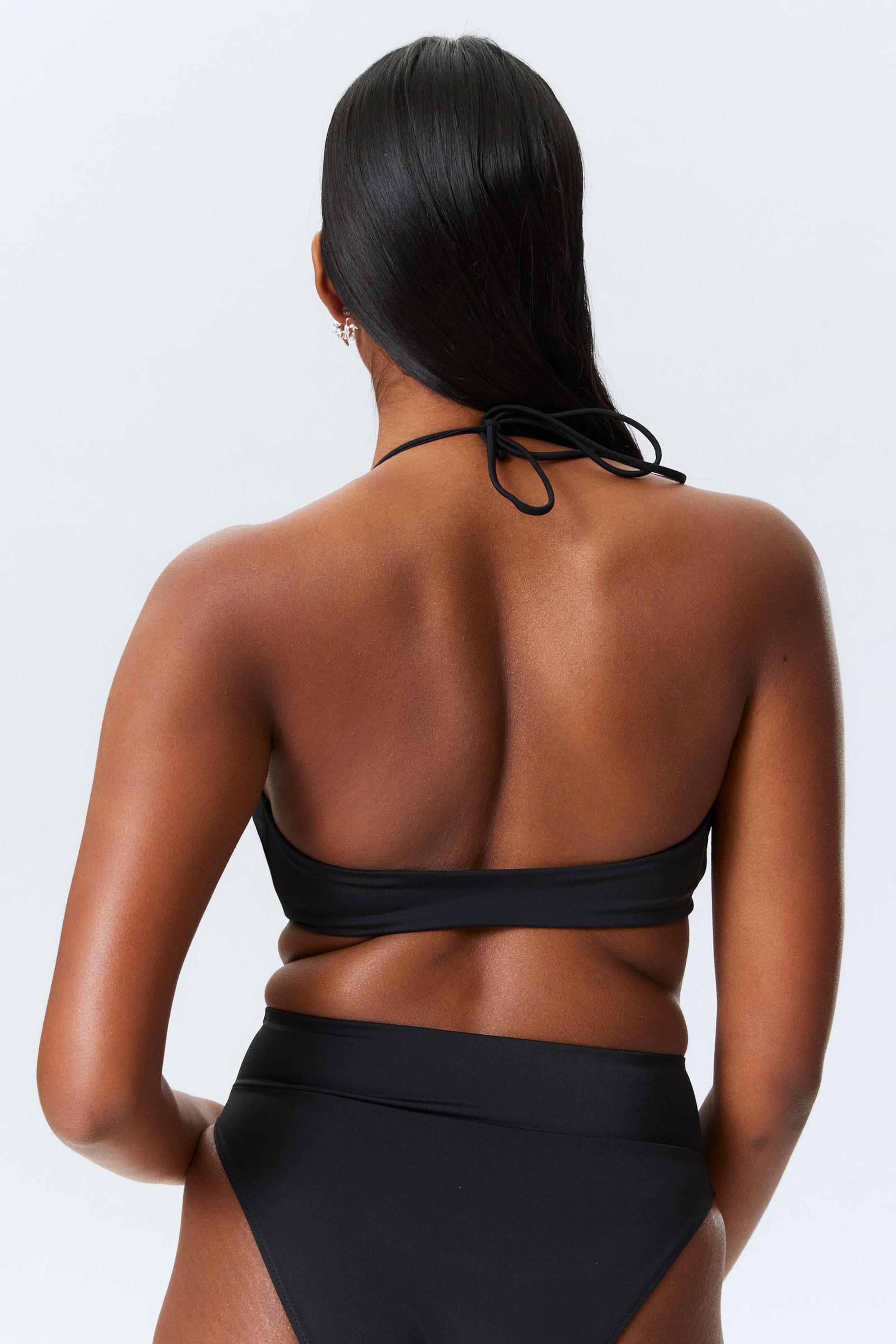 Schwarz - Neckholder Bikini-Oberteil - 3