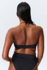 Schwarz - Neckholder Bikini-Oberteil - 3