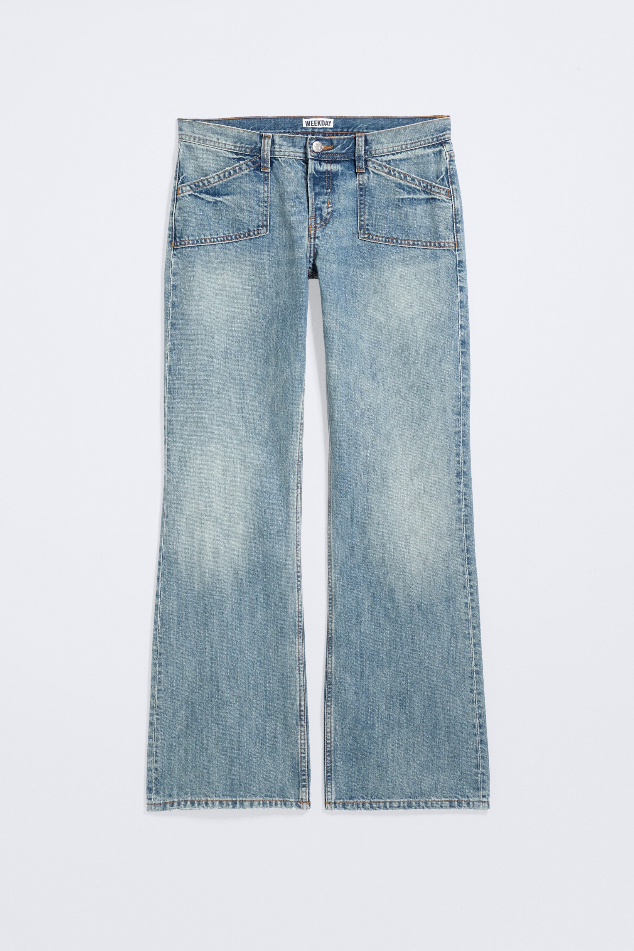 Coastal Black - Ljusblå - ASTER LOW WAIST SLIM BOOTCUT JEANS - 1