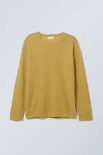 Yellow - Krille Regular Linen Mix Sweater - 0