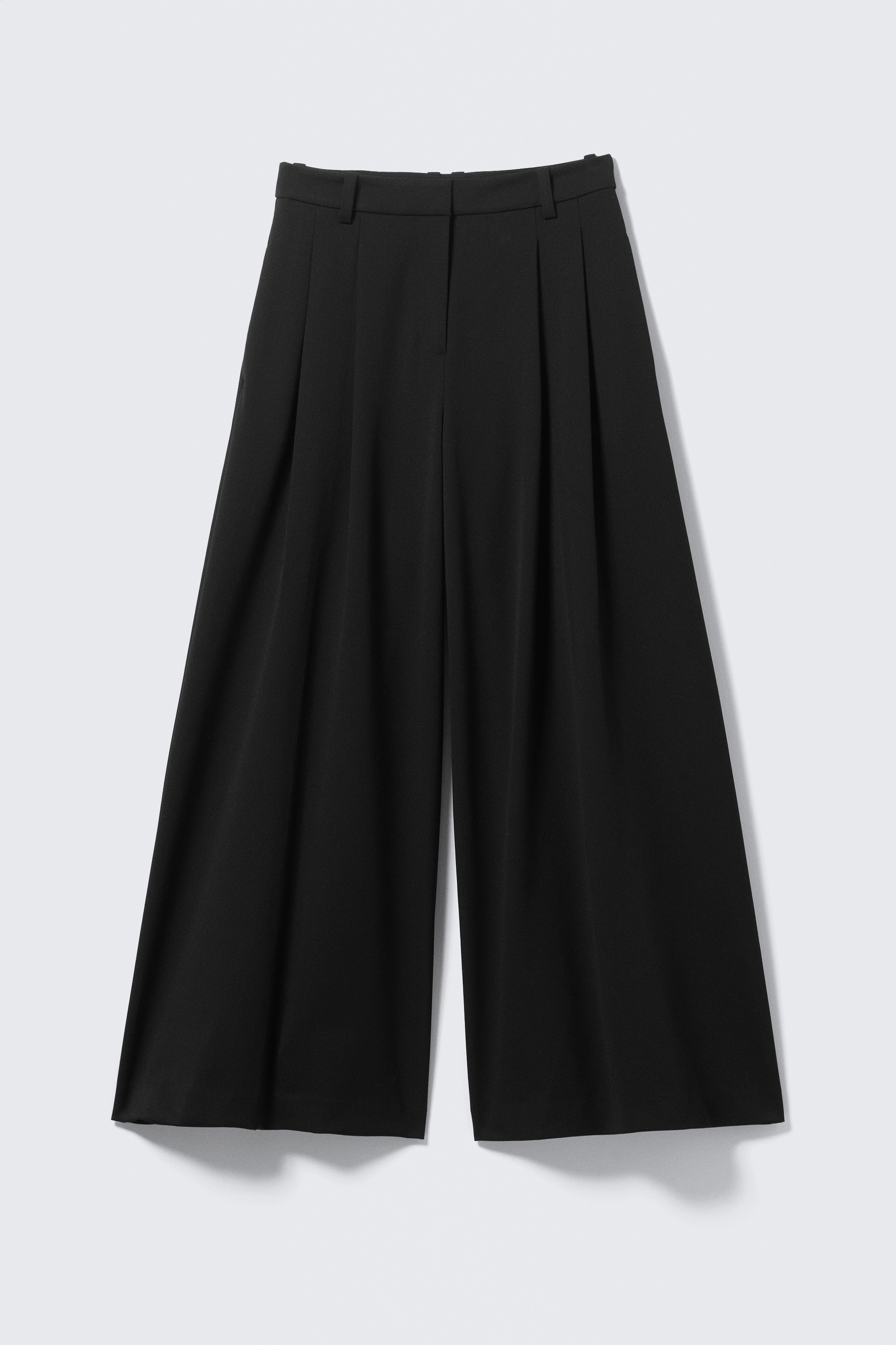 Pantalon de costume plissé extra-large - Noir