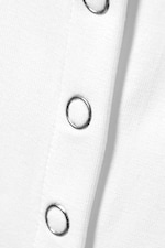 White - Sleeveless Button-up Top - 1