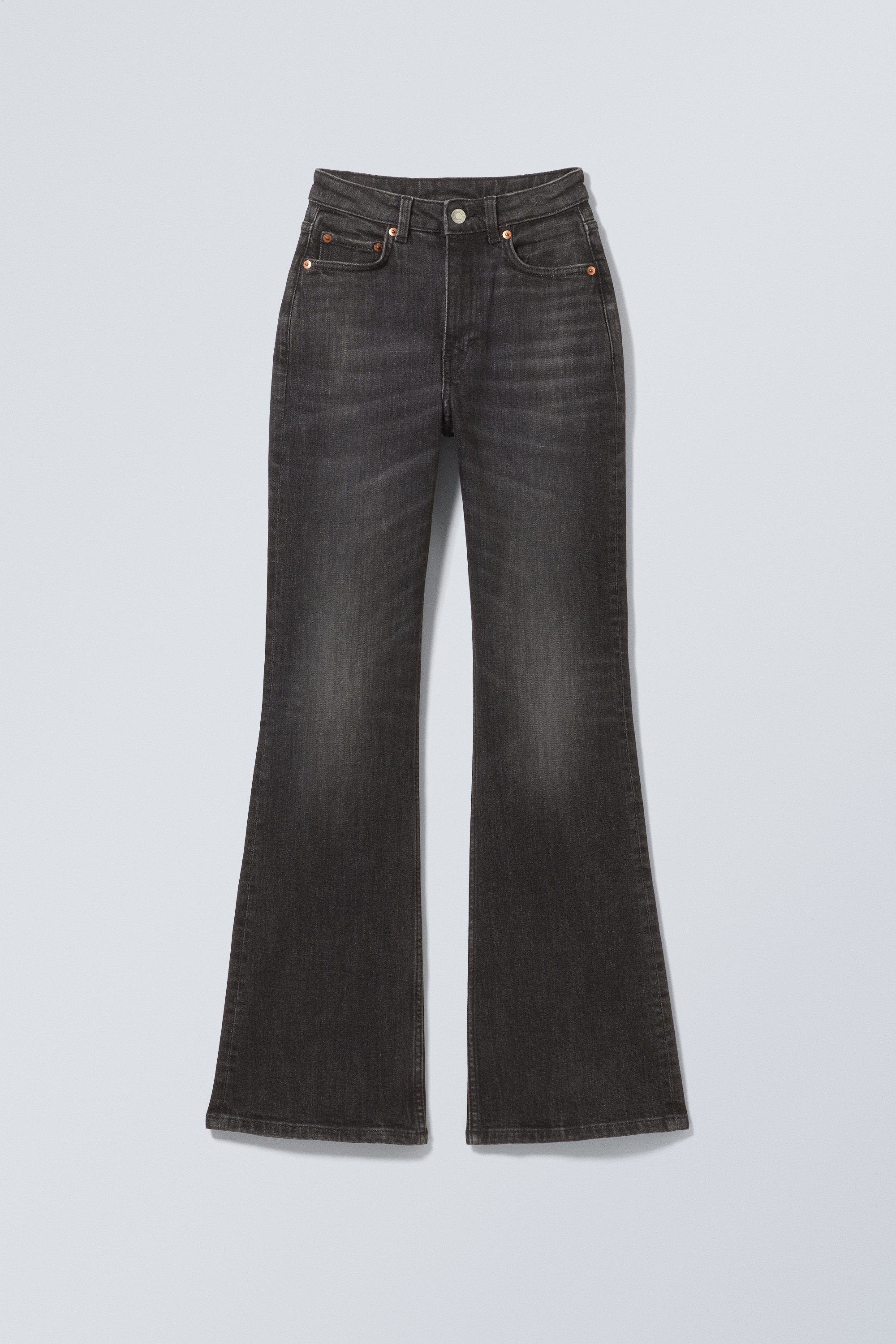 Glow Curve High Waisted Regular Flared Leg Jeans - Black Web - Black/Snow Blue - Light Blue/Vein Blue - Dark Blue