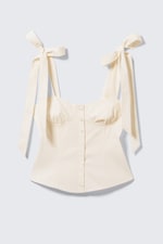 Off-white - Fitted Ribbon Corset Top - 4
