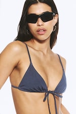 Dunkelblau - Triangel-Bikinioberteil - 1