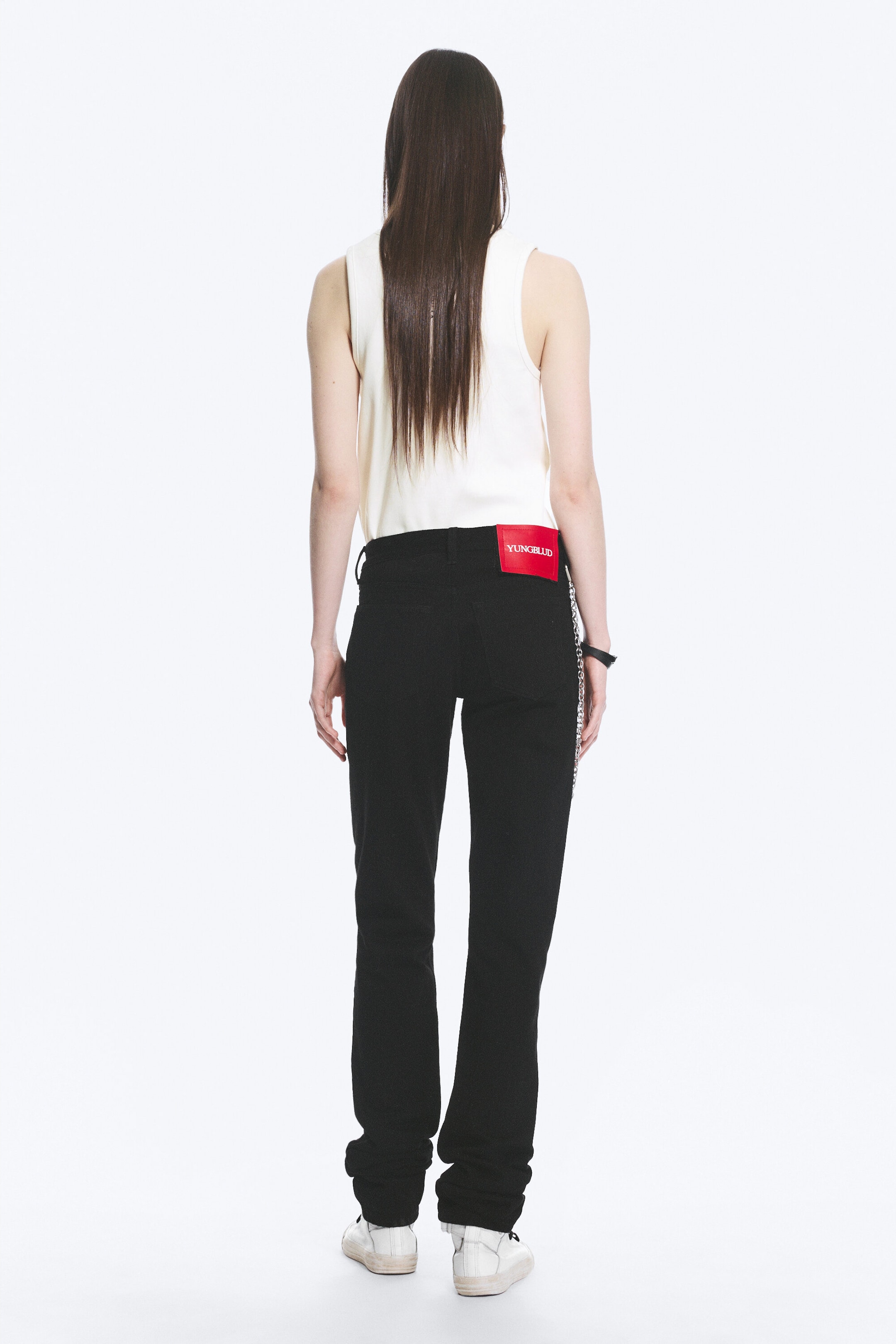 Svart - Yungblud Low Waist Slim Straight Leg Jeans - 3