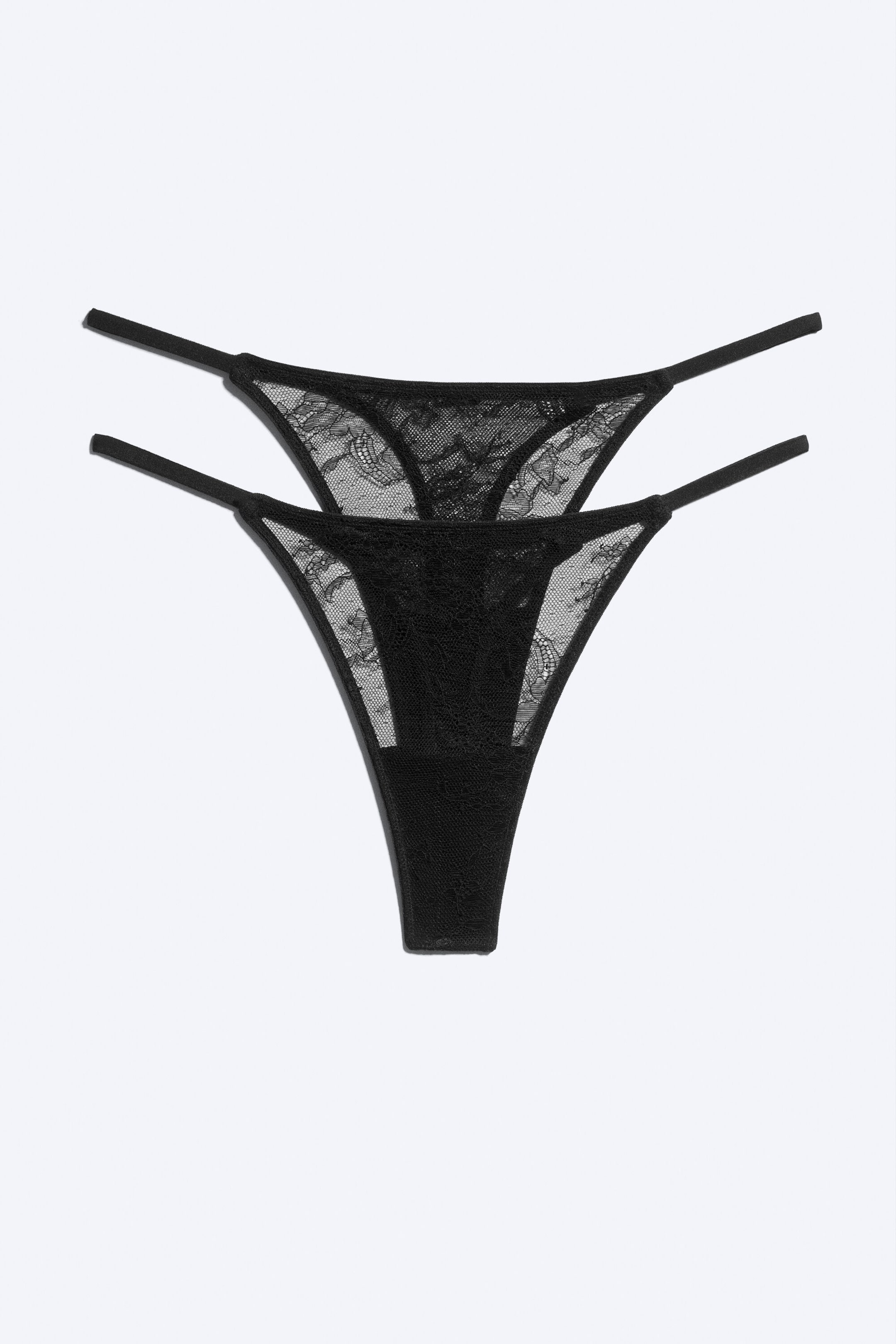 Black - 2-pack tanga thong