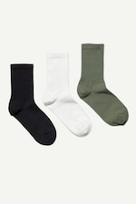 Black, white, Khaki - 3-pack Sport Socks - 0