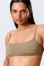 Black & Beige - 2-pack Scoop Neck Bikini Tops - 0