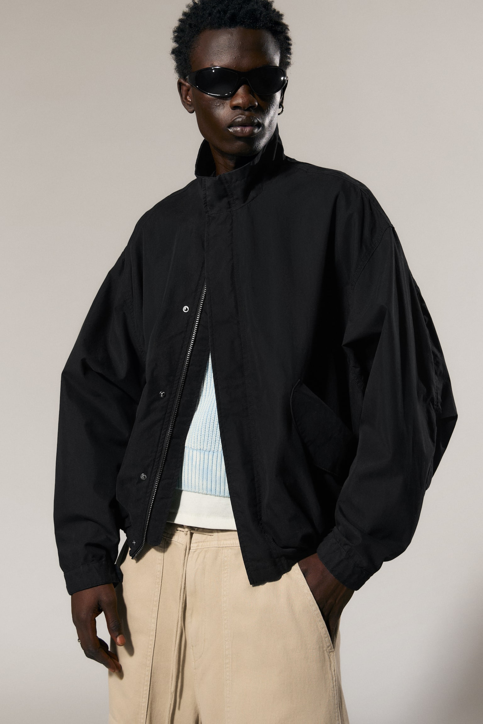 Veste utilitaire sportive décontractée - Noir - 1