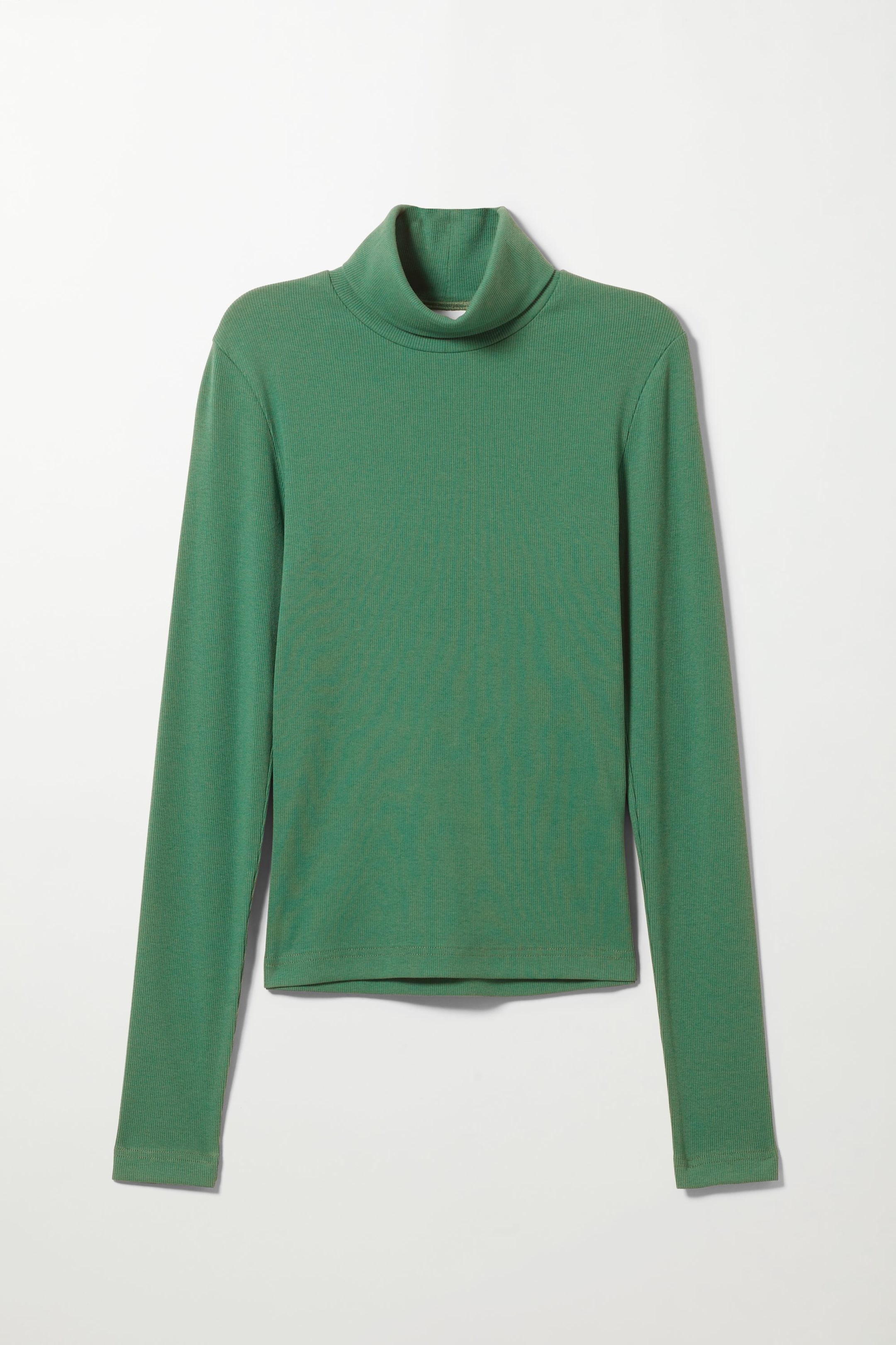 Green - Gerippter Rollkragenpullover Verena - 0