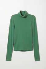 Green - Gerippter Rollkragenpullover Verena - 0