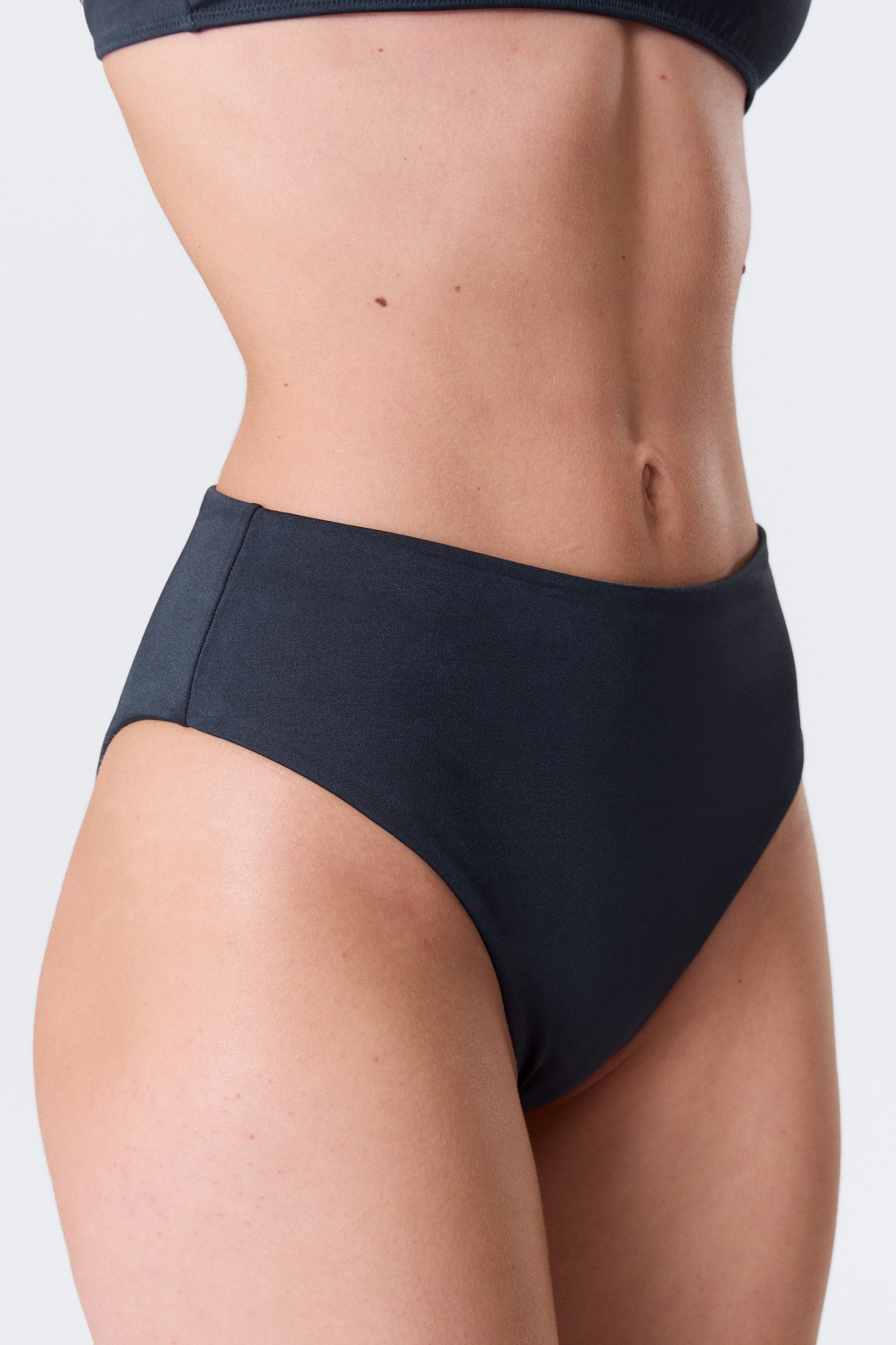 Mörkblå - Brazilian-cut bikinitrosor med hög midja - 2