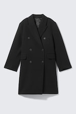 Schwarz - Logan - Knielanger Mantel aus Wollmischung - 4