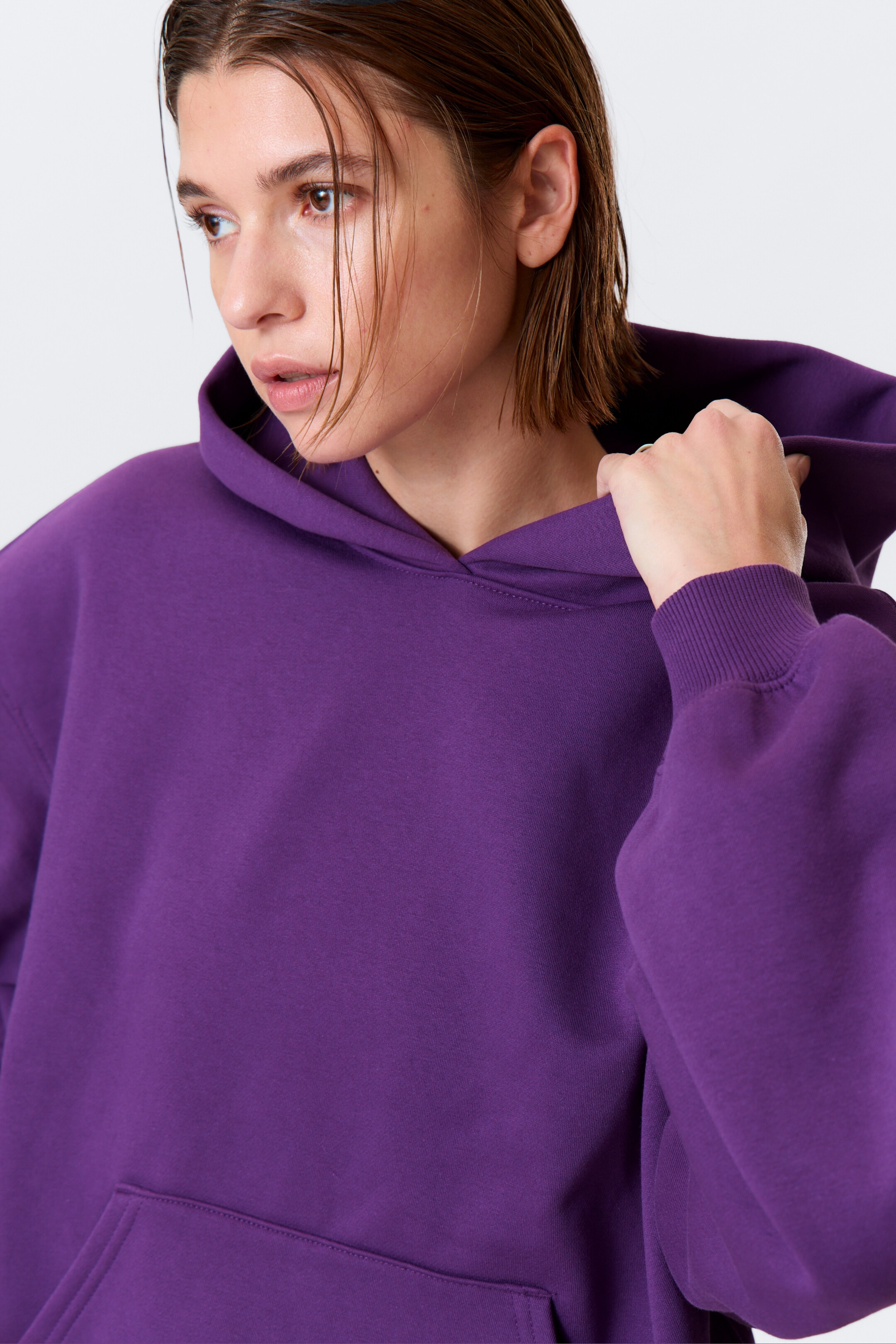 View larger image: Oversized Heavyweight Hoodie - Violet - Ladies | H&M GB 3