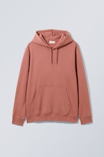 Gedecktes Korallenrot - Klassischer, mittelschwerer Hoodie - 0