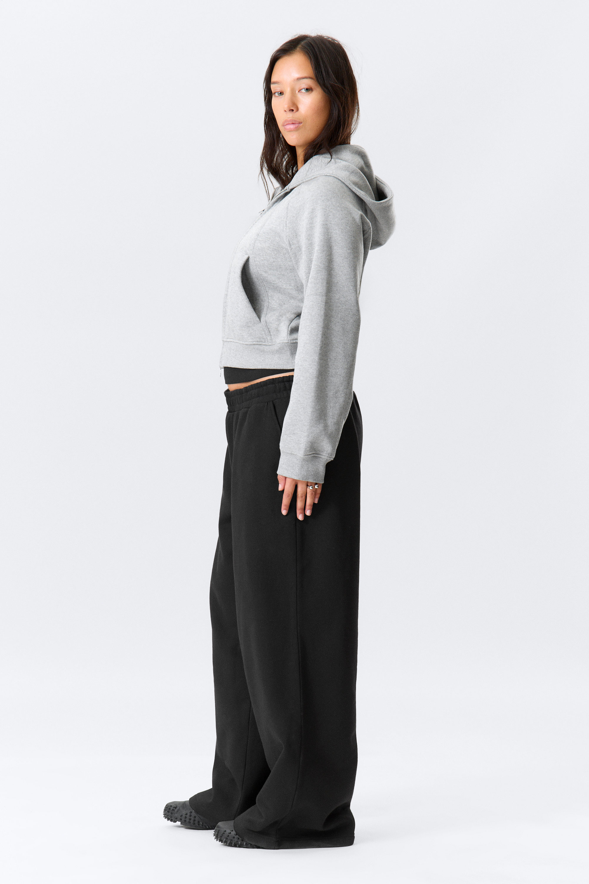 Black - Loose Long Heavyweight Sweatpants - 4
