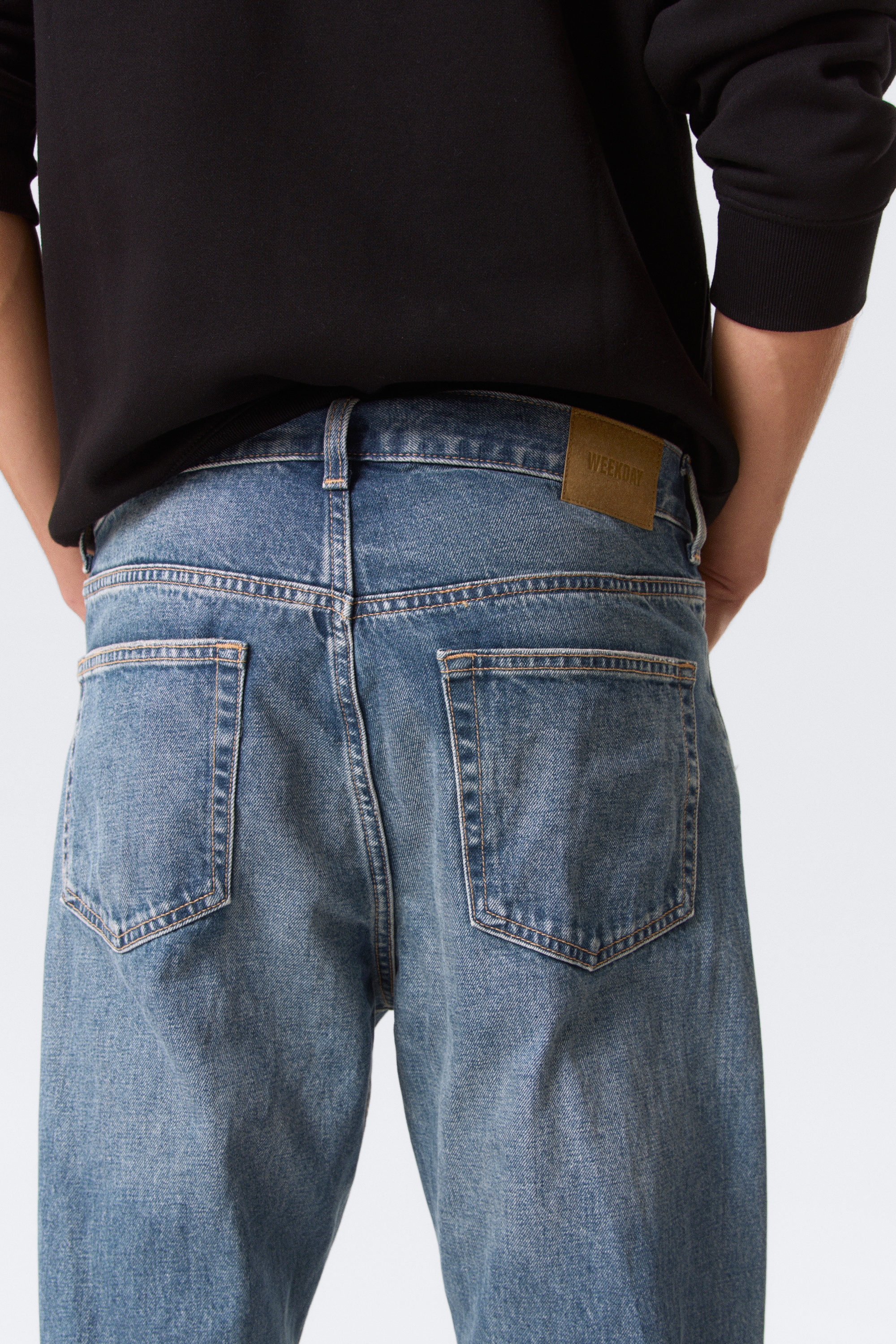 Iron Blue - Space Mid Rise Relaxed Straight Leg Jeans - 3