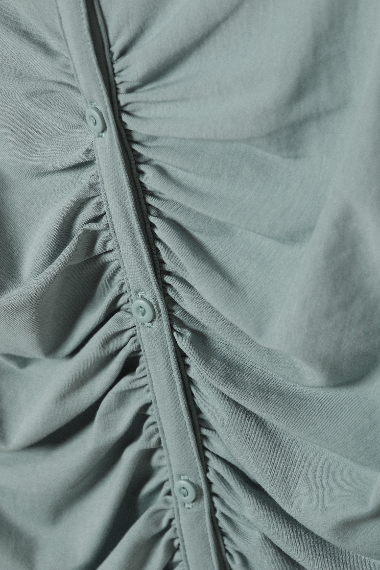 Langarmkleid - Taubenblau/Schwarz - 4