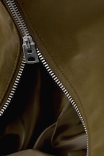 Dark Khaki Green - Medium Rounded Shoulder Bag - 4