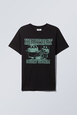 Heartbeat - Relaxed Graphic Printed Tee - 0