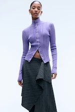Vasket Lilla - Ribbet formet cardigan - 0