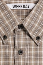 Checked Washed Mole - Long-sleeved flannel buttoned shirt - 1