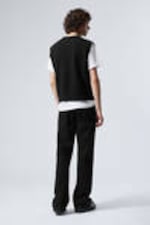 Black - Knitted Vest - 2