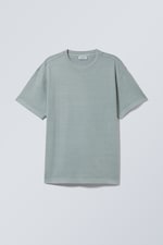 Verwaschenes Graublau - Schweres Oversized-T-Shirt - 0