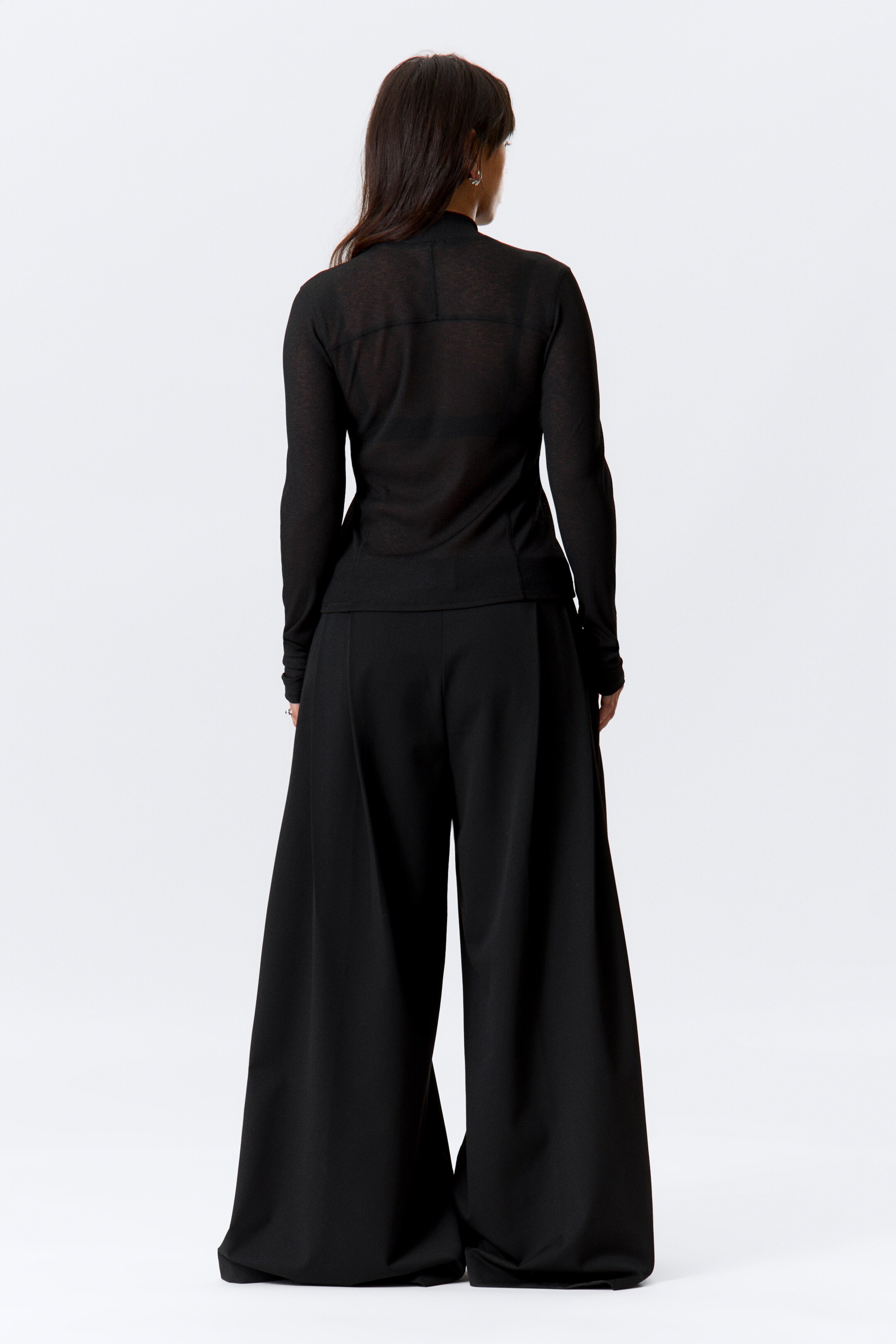 Visualizza immagine più grande: Top a collo alto in mesh - Nero - DONNA | H&M IT 4