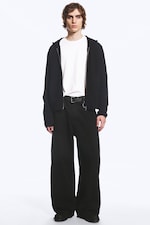 Black Rinse - Low-Rise Tailored Baggy Jeans - 0