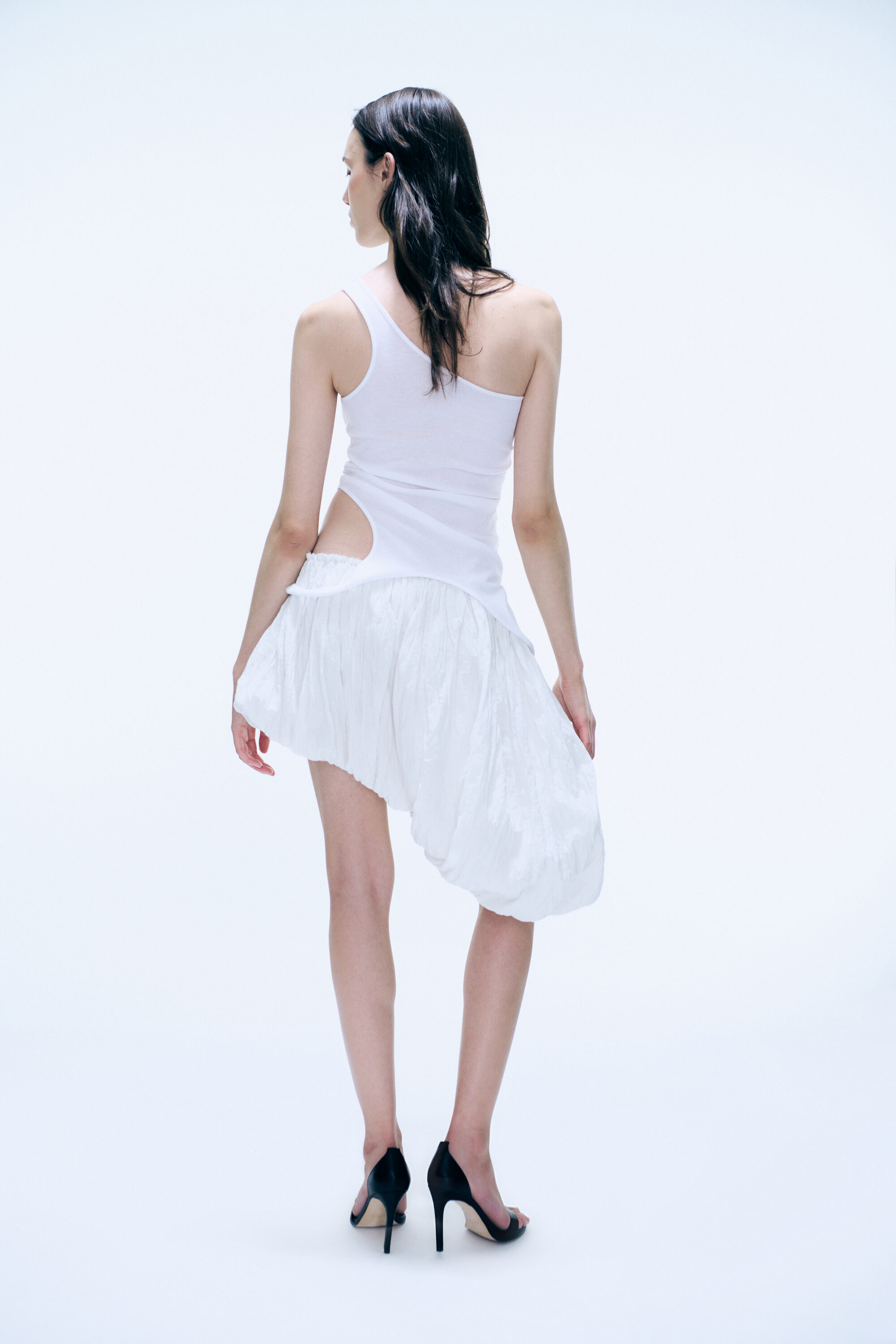 crinkled balloon skirt - White | Weekday WW