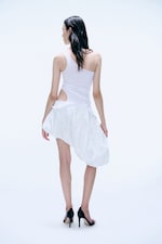White - Crinkled Balloon skirt - 3