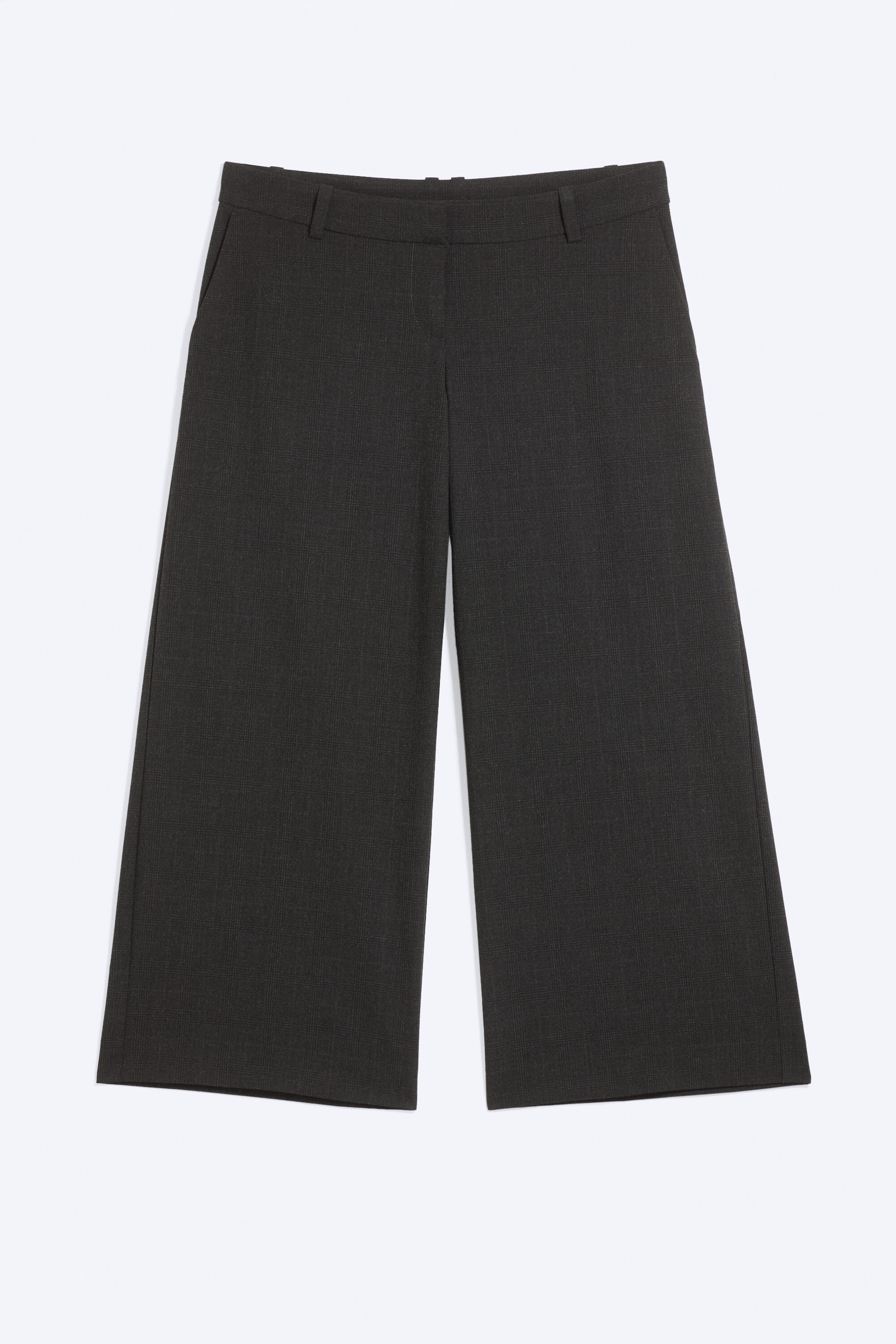 Checked Dark Grey - Cropped suiting trousers - 4
