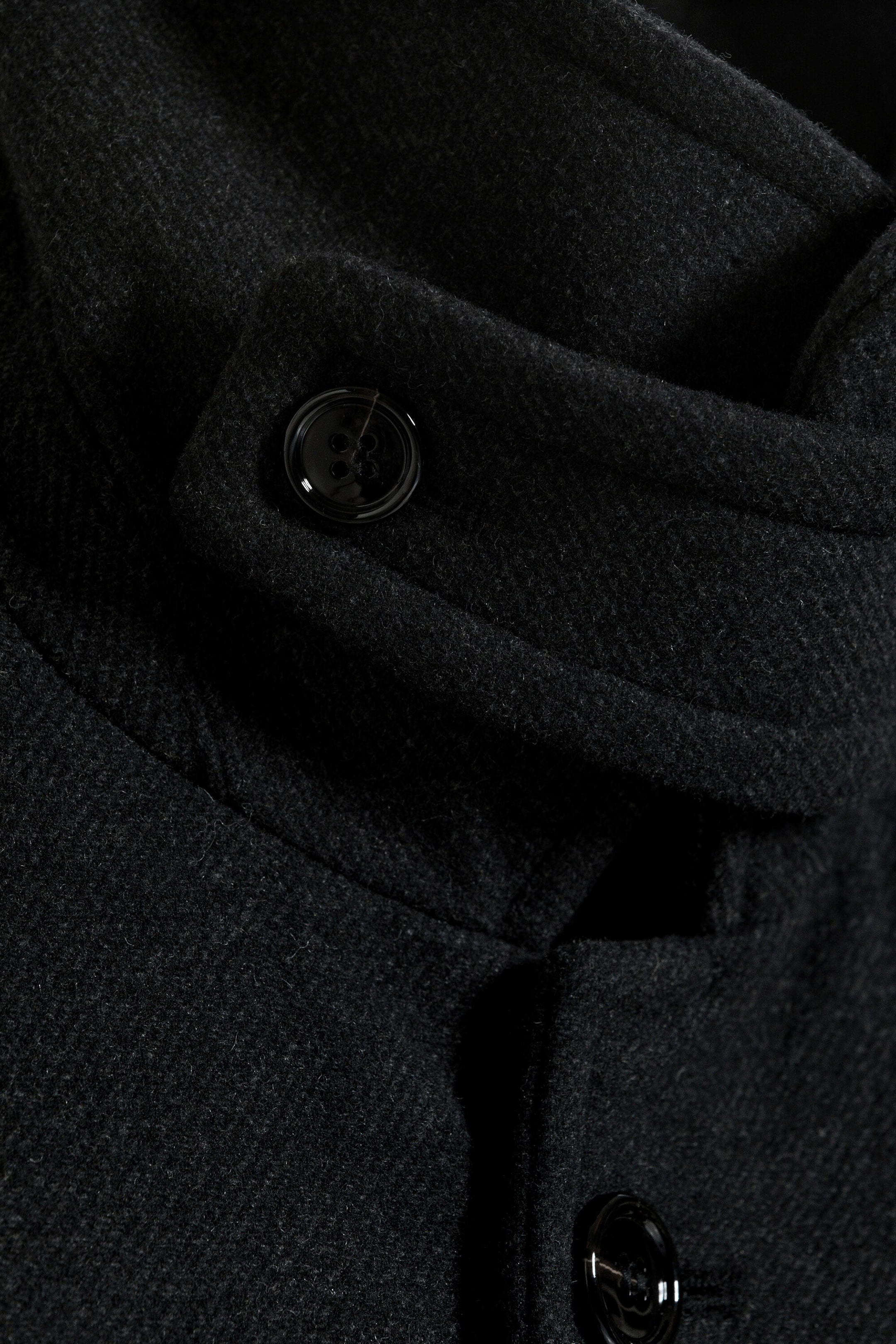 Black - Herringbone - Oversized Wool-Blend Car Coat - 6