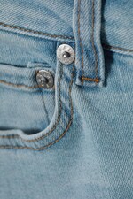 Helles Verona-Blau - Twig Curve Mid Waist Slim Straight Leg Jeans - 1