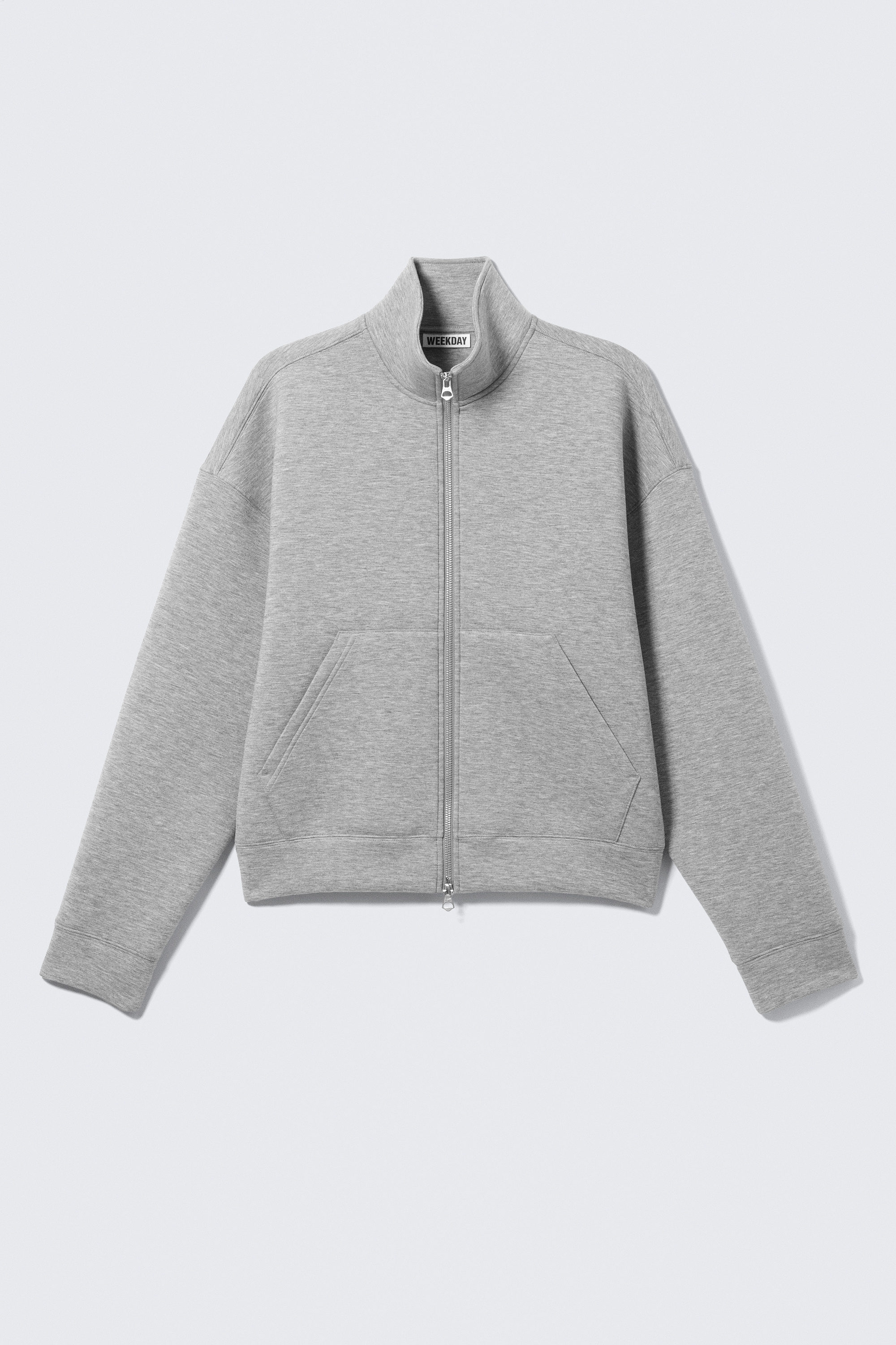 Grey Melange - Simon Scuba Zip Sweatshirt - 4