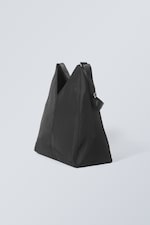 Schwarz - V-förmige Schultertasche aus Nylon - 1