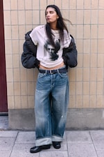 White - Bowie trashed slub tee - 2