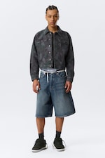 Navy Camo - GIA F RELAXED COTTON TRUCKER JACKET - 1